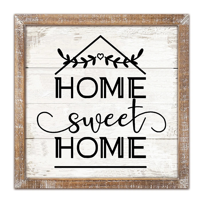 Winwinky Rustic Wood Framed Wall Hanging Signs for Home