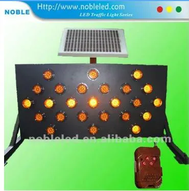 Portable Solar Traffic Signal with Iron Shell