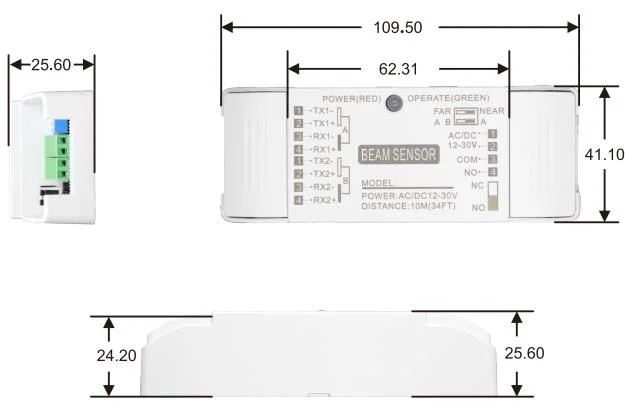 Safety Light Glass Door Sensor Safety Beam Sensor