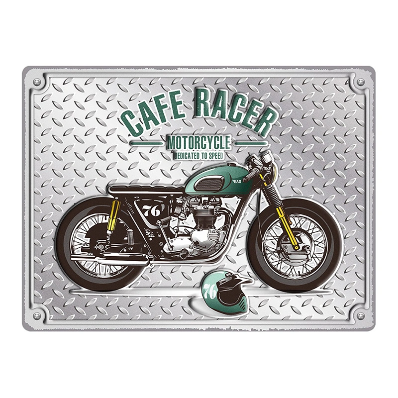 Embossed Stamping Souvenir Aluminum Decorative Motorcycle Metal Tin Signs for Home Decoration Iron Wall Hanging