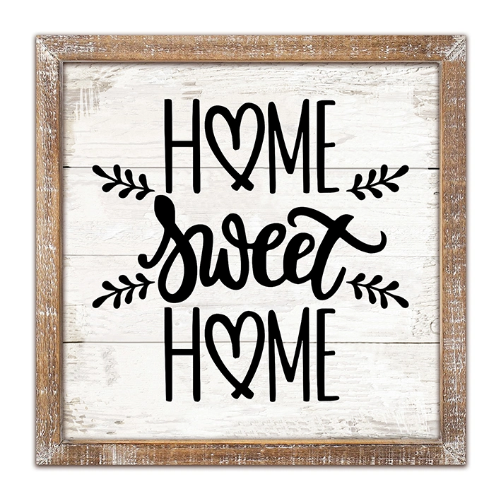 Winwinky Rustic Wood Framed Wall Hanging Signs for Home