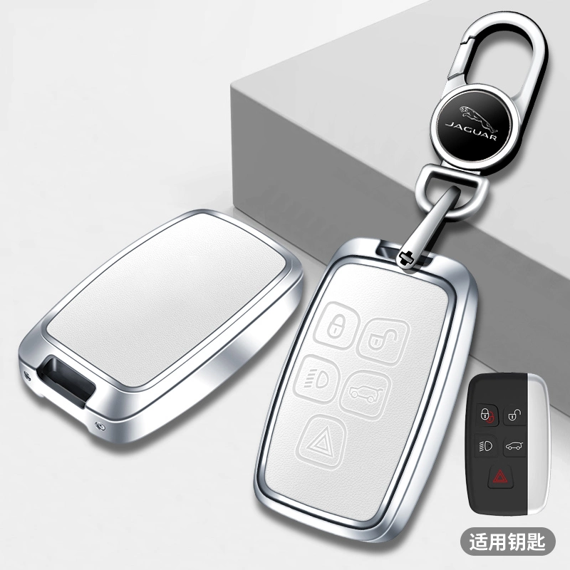 Factory Directly Sale Car Key Case Protective Remote Key Metal Leather for Jaguar