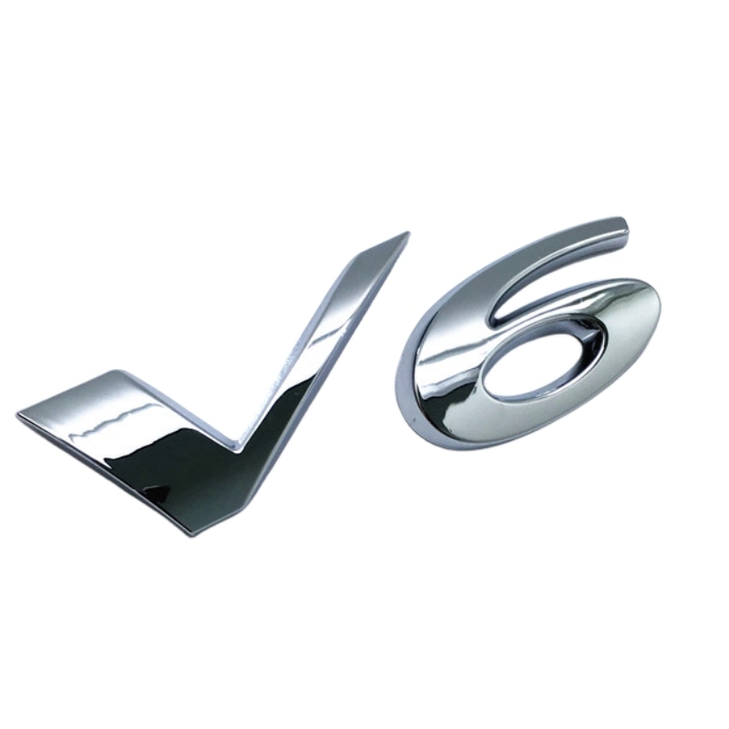 Factory Wholesale Customer Logo Fit for V6 3D Chrome Decal Badge Emblem Sticker