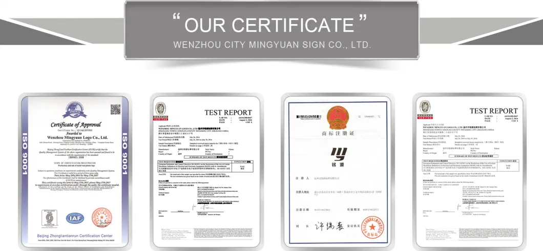 Indoor ISO9001 Approved Metal Labels Printed Signs Round Tag Customized Engraved Emblem Logo OEM