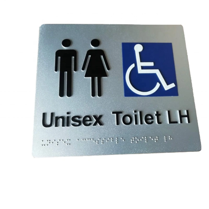 Factory Wholesales High Quality Metal Braille Toilet Sign