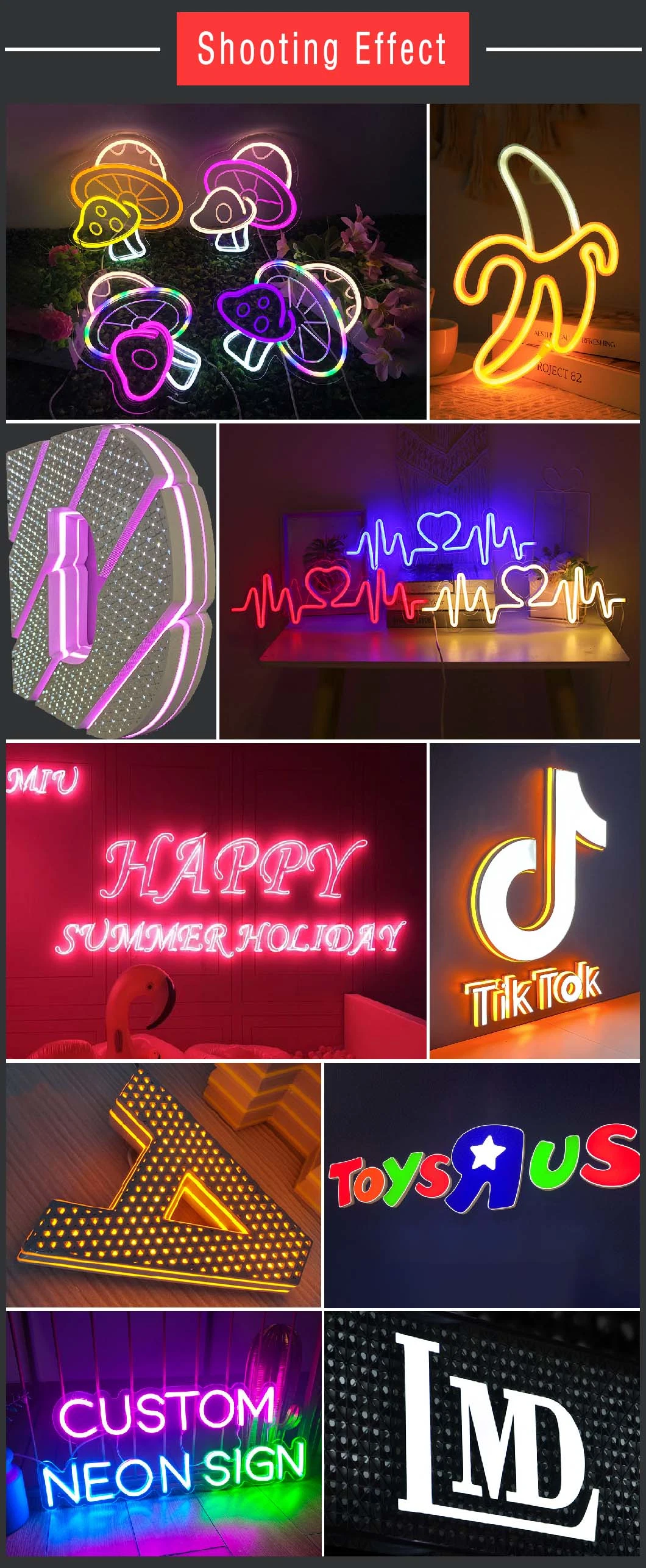 Hot Sale Shop Front Cafe Store Wall Mounted Decoration Neon Light Sign