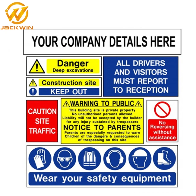 Factory Wholesale Road Construction Site Safety Warning Sign