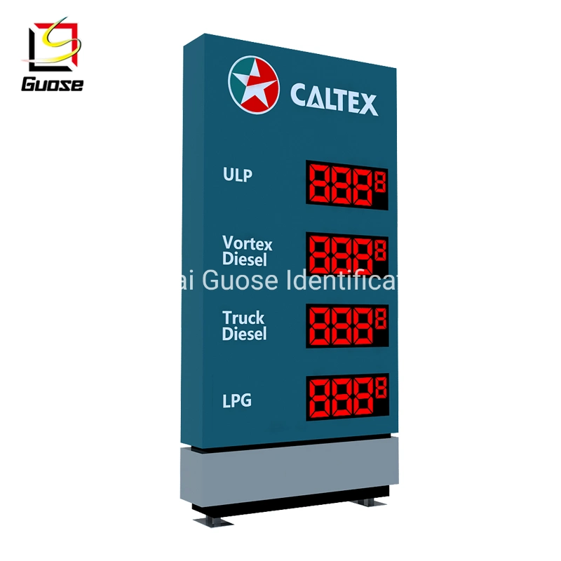 Caltex LED Outdoor Gas Station Petrol Station Digital Prices Pylon Signs for Sale