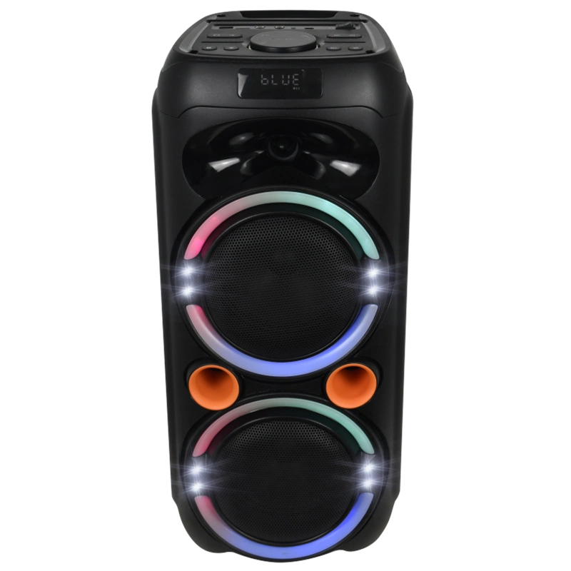 Karaoke Stereo Multifunction Feiyang Professional Dual 6.5 Inch Circle LED Light Bluetooth Wireless Portable Mobile Active Audio Loud Speaker