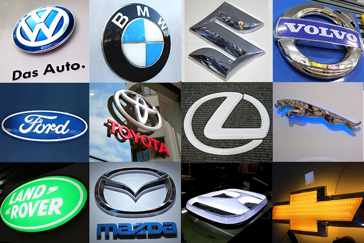 Custom Car Dealership LED Sign 3D Logos with The Names