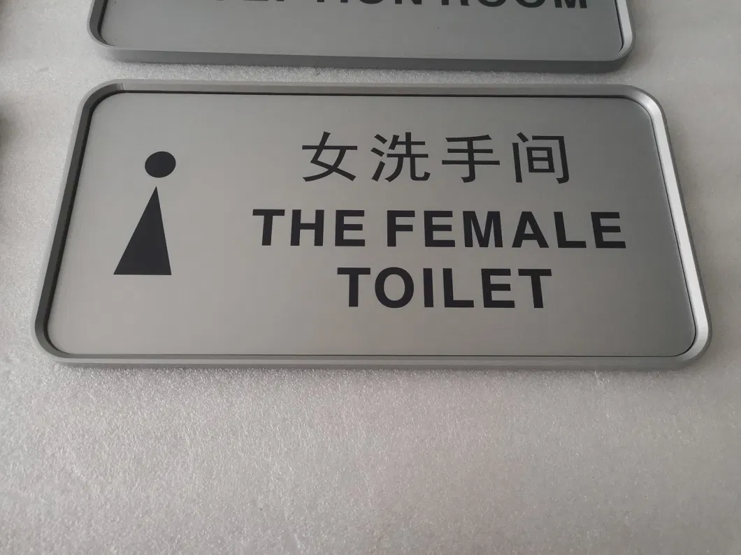 Wc Bathroom Woman Man Door Sign Toilet Plate Washroom Toilet Sign