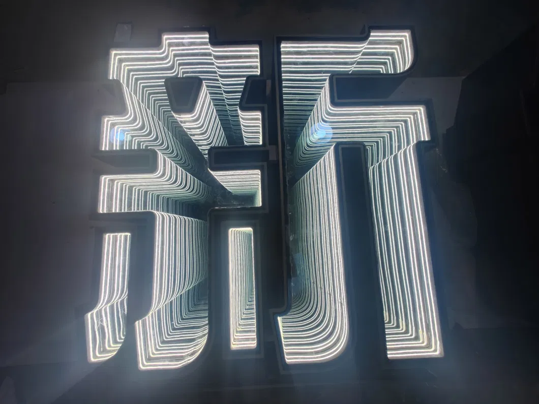 Infinite Tunnel LED Letter Sign Board Outdoor 3D LED Big Letters Endless Letter Sign