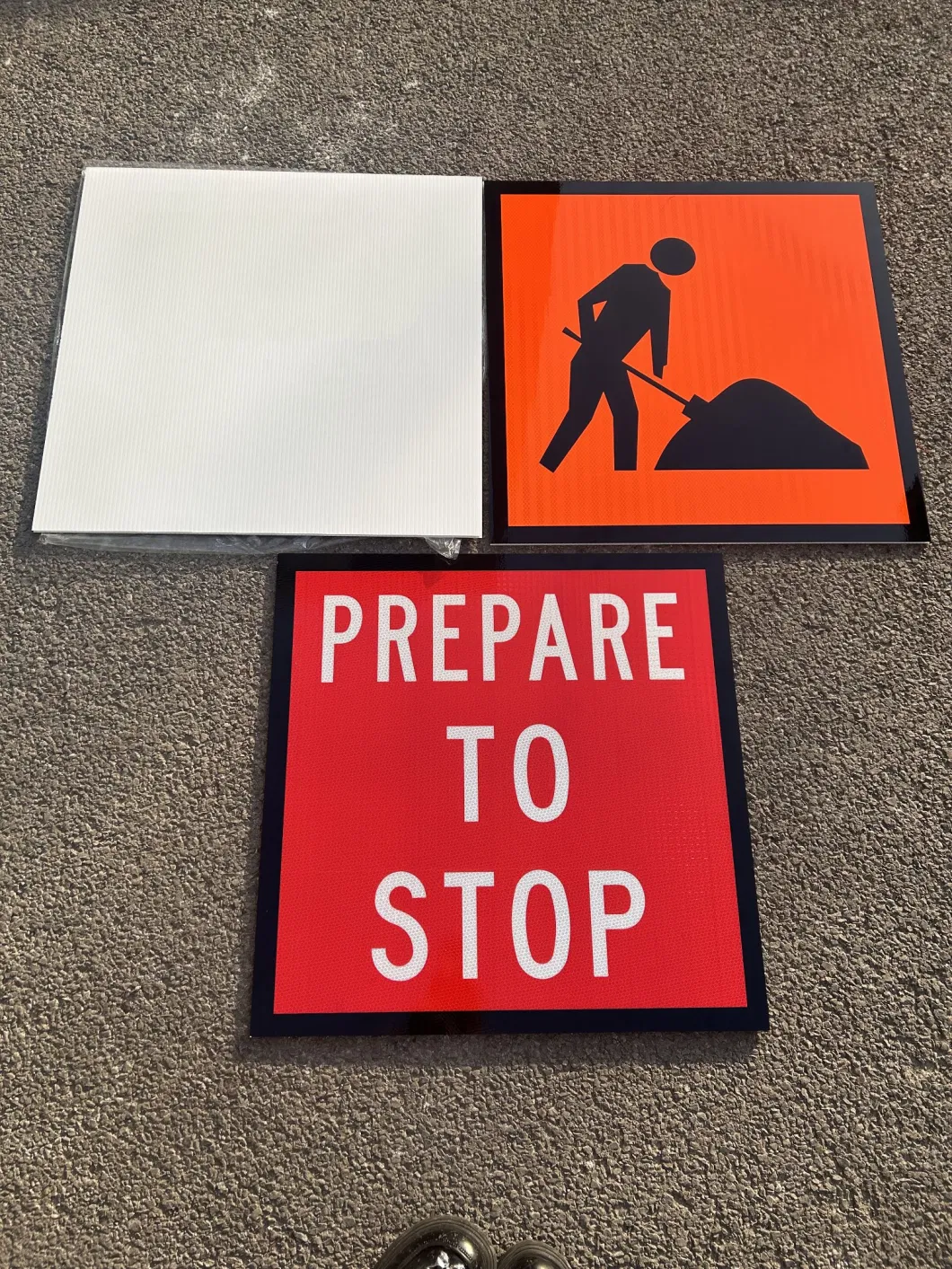 Construction Warning 600*600mm/ 900X900mm Reflective Traffic Sign Board