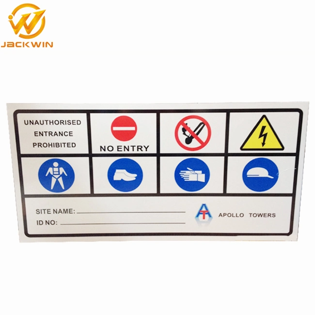 Outdoor Waterproof Reflective Warning Site Safety Sign in Construction