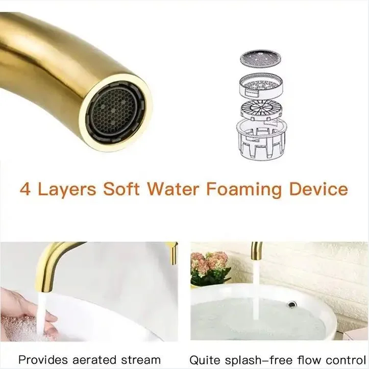 Wholesale New Extended Gold Black Wash Brushed Silver in Wall Mixer Bathroom Water Tap Basin Faucet