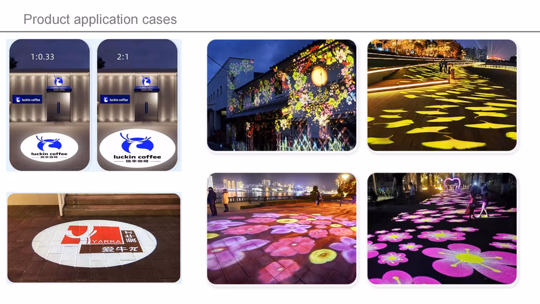 Siosun Remote Control Dynamic Projector Lamp 4 Logos Switching LED Stage Light Gobo Projector 100W 200W 300W Outdoor