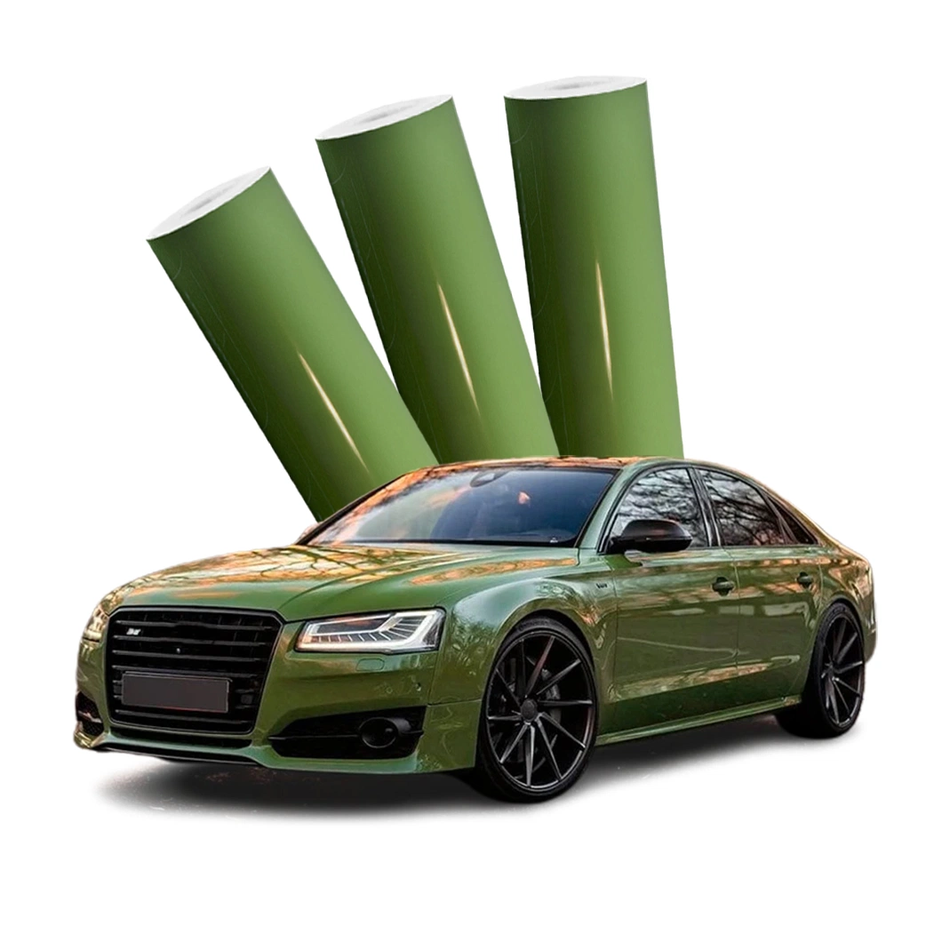 Beikaer Moss Green Super Self Adhesive Car Body Decoration Sticker Wrapping Film