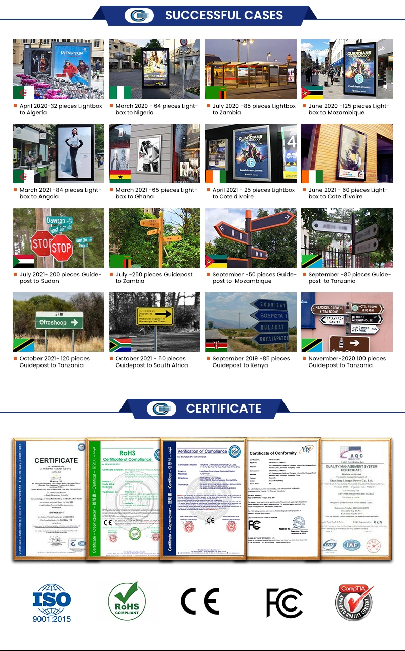 Huasheng China Manufacturer Enamel Aluminum Metal Custom Advertising Road Signs