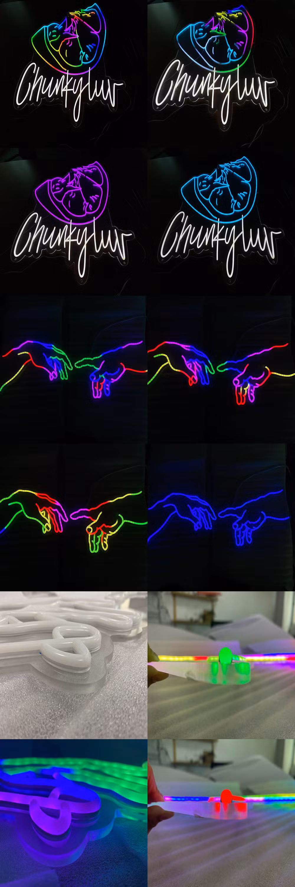 2024 New Custom Made Flex Transparent Acrylic Wedding Decoration Neon Sign
