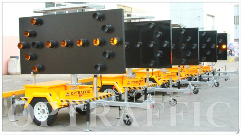 New Technologies Road Construction Amber LED Traffic Direction Sign Vertical Mast Mobile Flashing LED Arrow Panel Signs