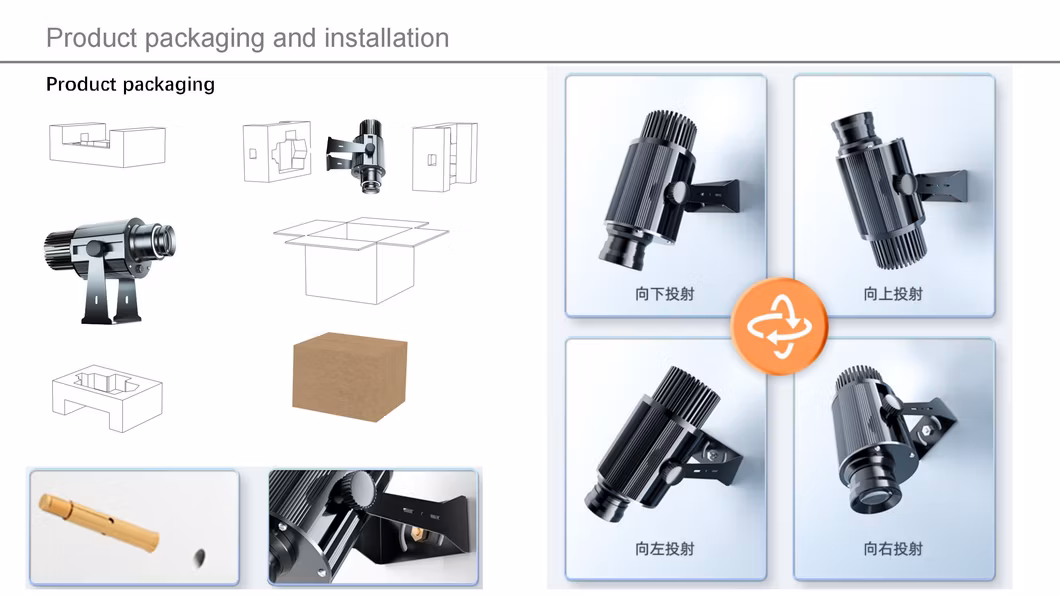 Siosun Remote Control Dynamic Projector Lamp 4 Logos Switching LED Stage Light Gobo Projector 100W 200W 300W Outdoor