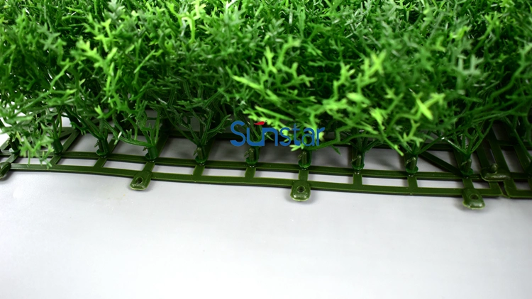 Artificial Moss Grass Hedge Panel 50X50cm Plastic Green Wall Indoor Outdoor Plants for Home Decoration (51281)