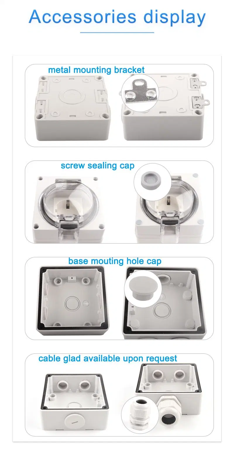 16A IP66 Single Weatherproof Euro Socket