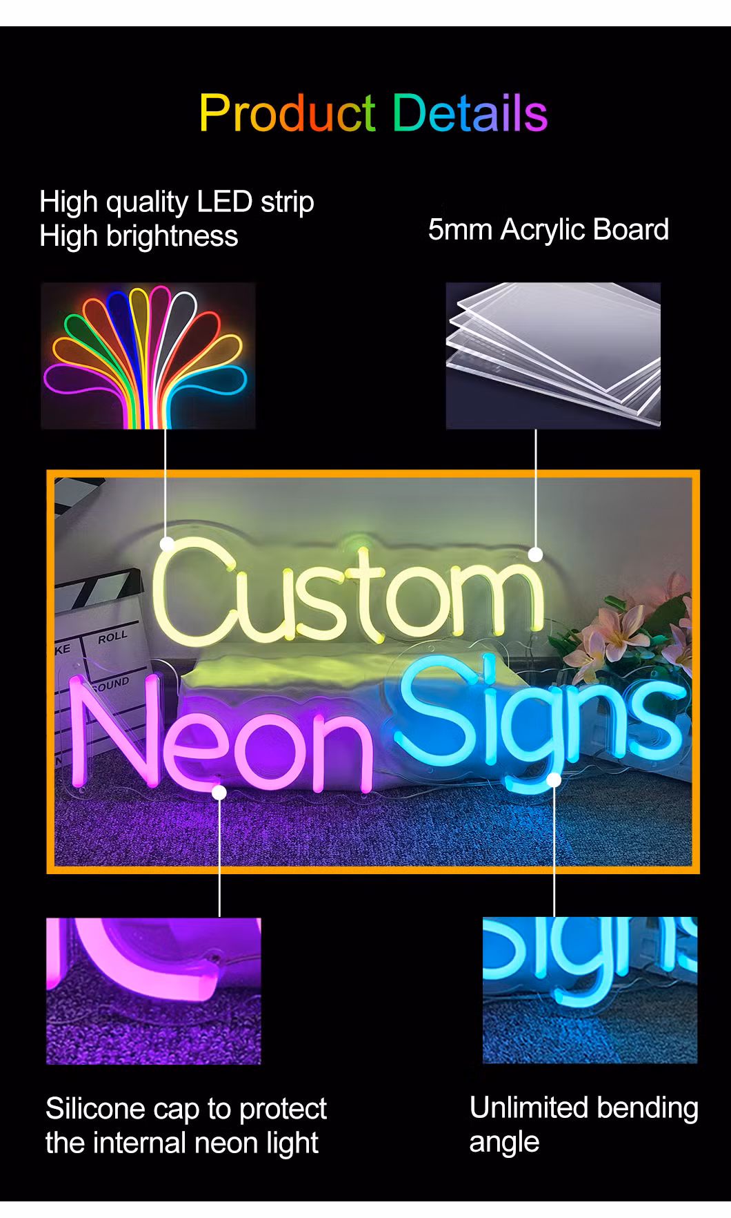 Custom Headlight Neon Acrylic Logo Car Sign