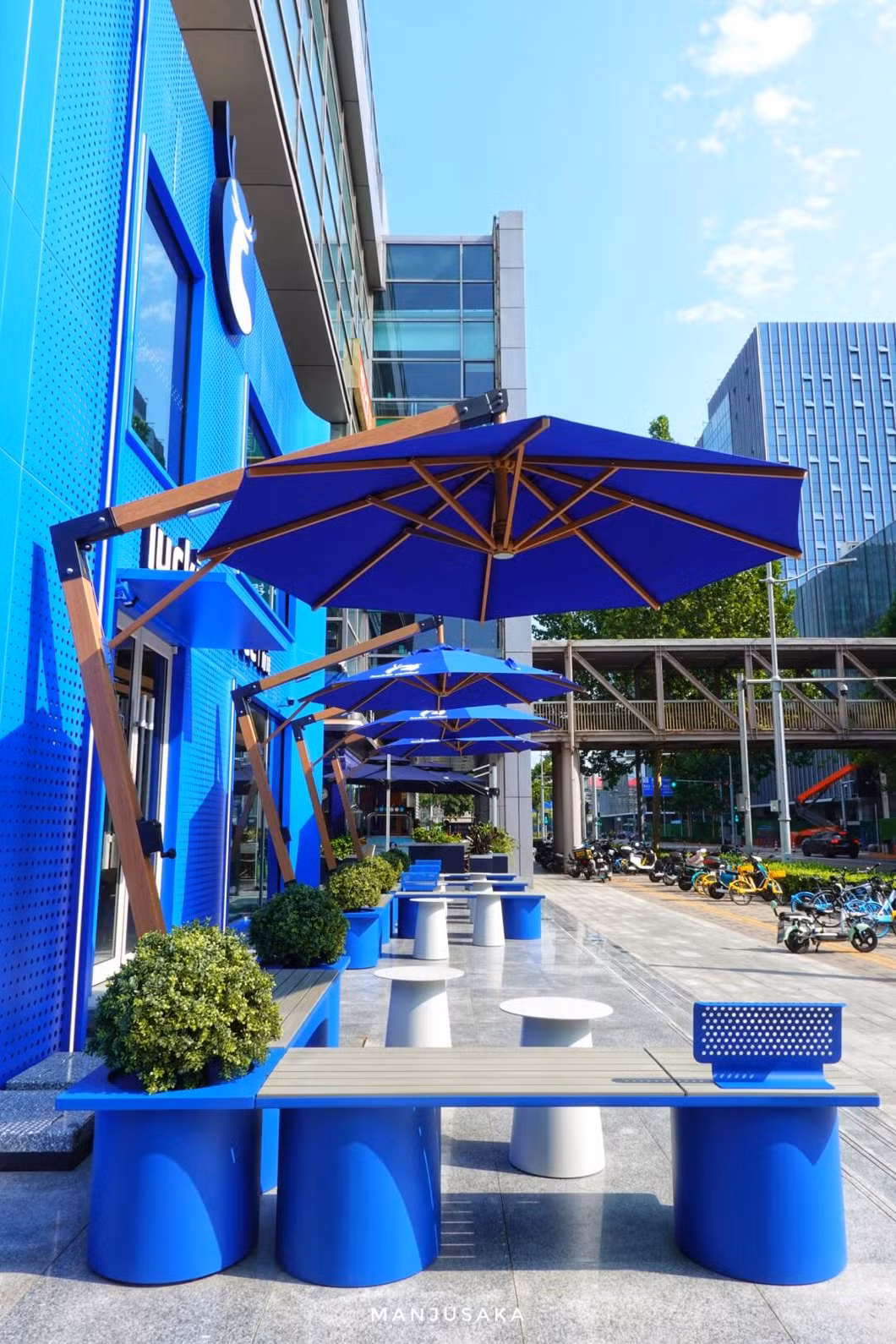 Restaurant Decoration Material Customized Modeling Perforated Veneer Exterior Wall Sign