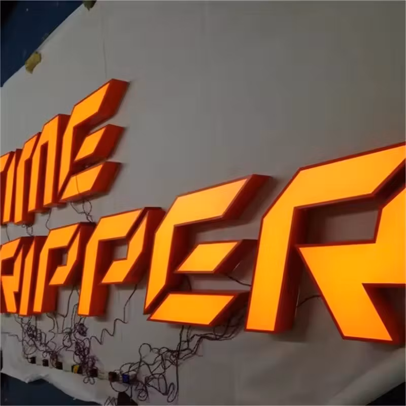 3D Metal Backlit Signs, LED Illuminated Letters for Business Signage, Durable and Weatherproof