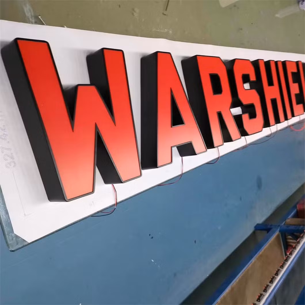 3D Metal Backlit Signs, LED Illuminated Letters for Business Signage, Durable and Weatherproof