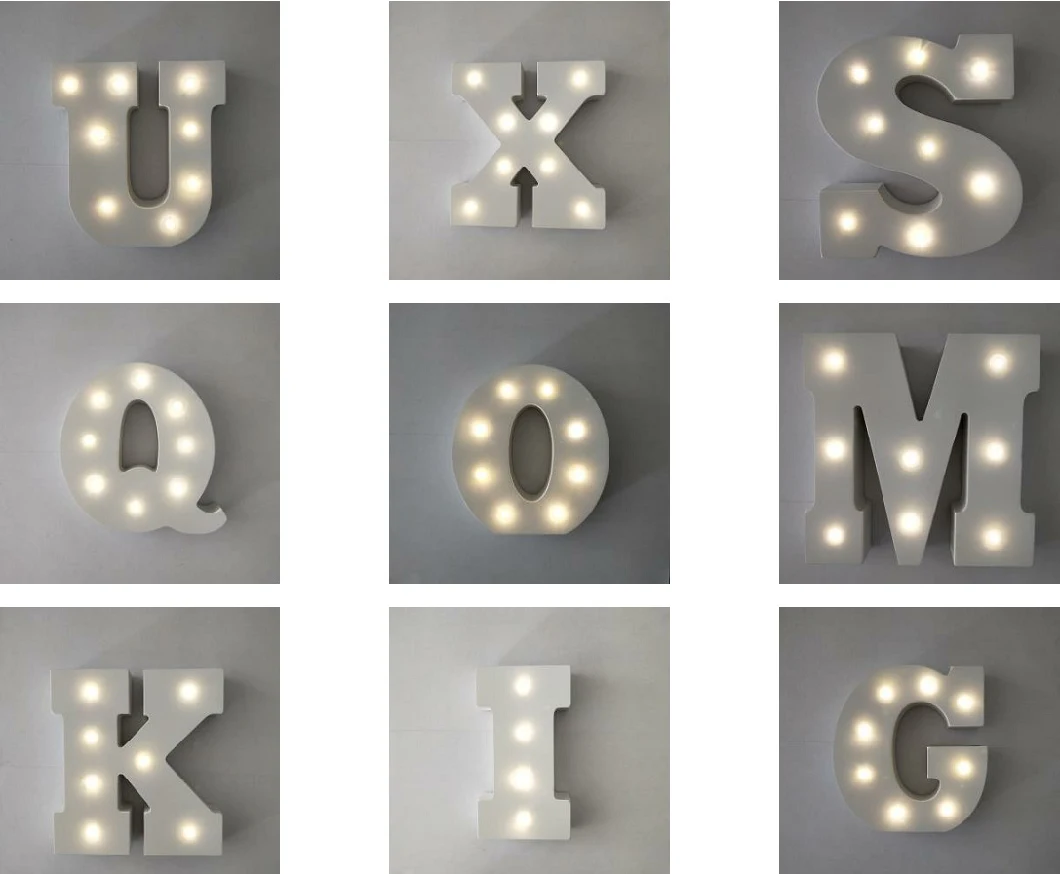 Decorative DIY LED Letter Light Sign - Light up Wooden Alphabet Letter Battery Operated Party Wedding Marquee Decor