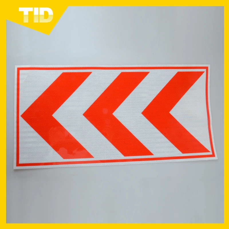 Red and White Arrow Traffic Direction Road Sign