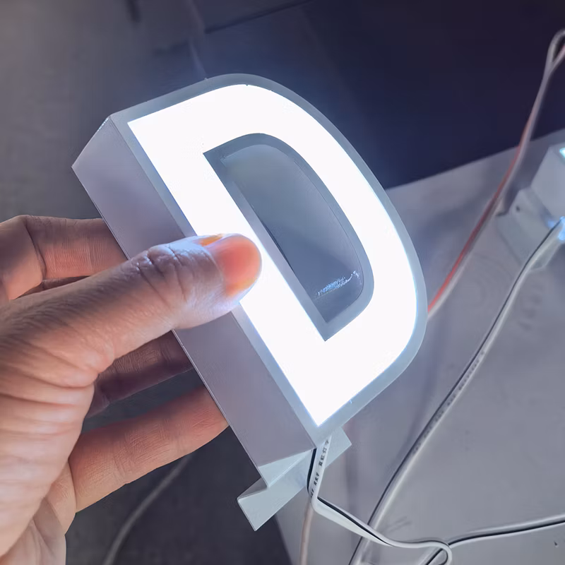Ezd Personalized Glowing Acrylic Face-Lit Illuminated LED Outdoor Signs for Building