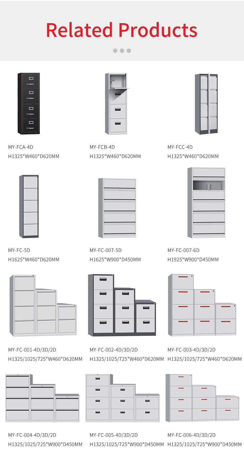 Document Metal Drawer Cabinet with Metal Handle