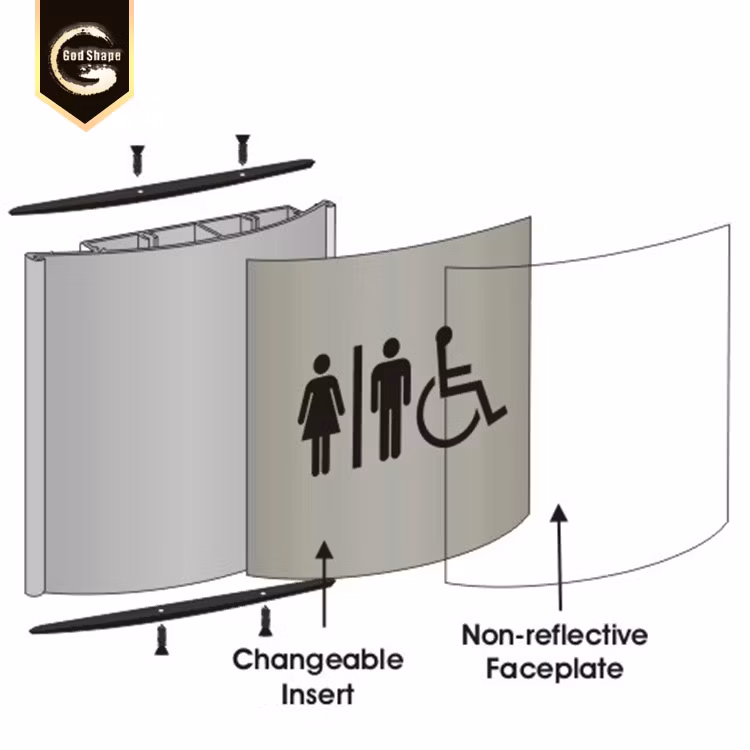 Indoor Building Directory Office Sign Wayfinding Aluminum Profile Sign