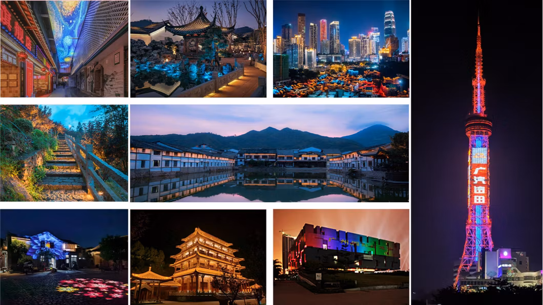 Siosun Remote Control Dynamic Projector Lamp 4 Logos Switching LED Stage Light Gobo Projector 100W 200W 300W Outdoor
