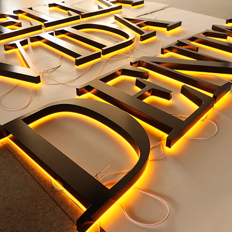 Custom Advertising Backlit Outdoor 3D Business Logo Sign Channel Letter LED Signage