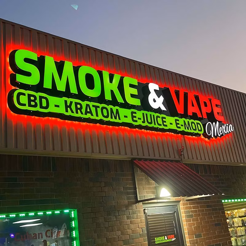 Ezd Custom Outdoor LED Smoke Shop Frontlit Logo Board Sign for Storefront