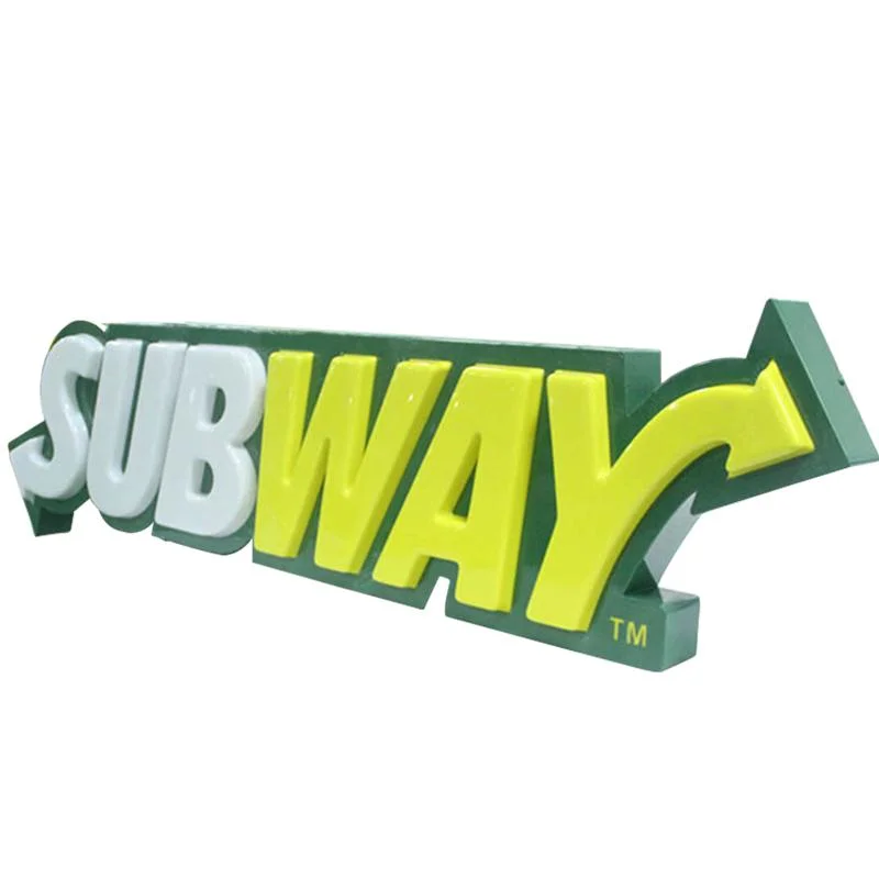 Subway Signs Custom Stainless Steel Brushed Mirror Logo 3D Illuminated Back Lighted Signage Backlit Waterproof LED Channel Letters