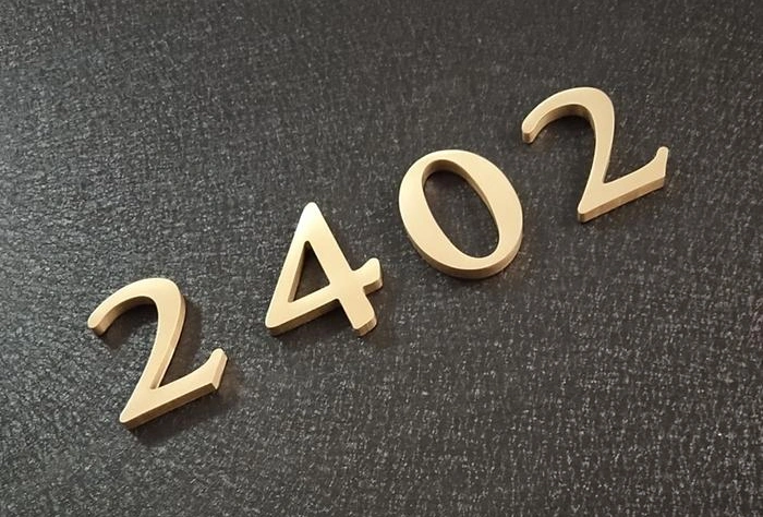 Custom Metal Brass Hotel Door Number Apartment Door Letters Sign