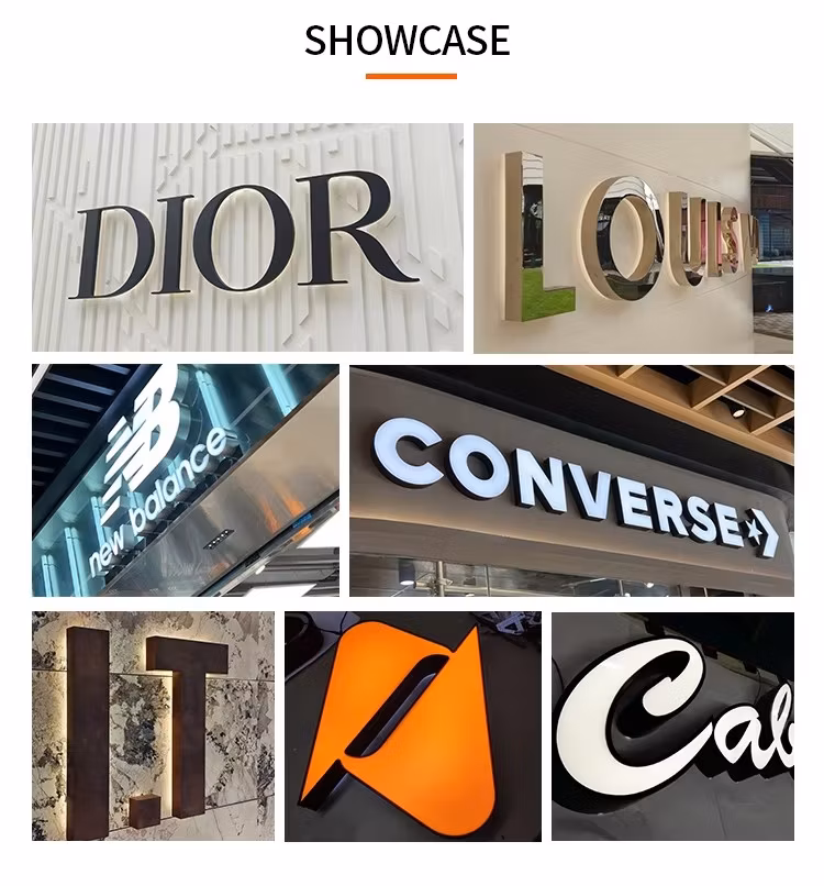 3D Metal Backlit Signs, LED Illuminated Letters for Business Signage, Durable and Weatherproof
