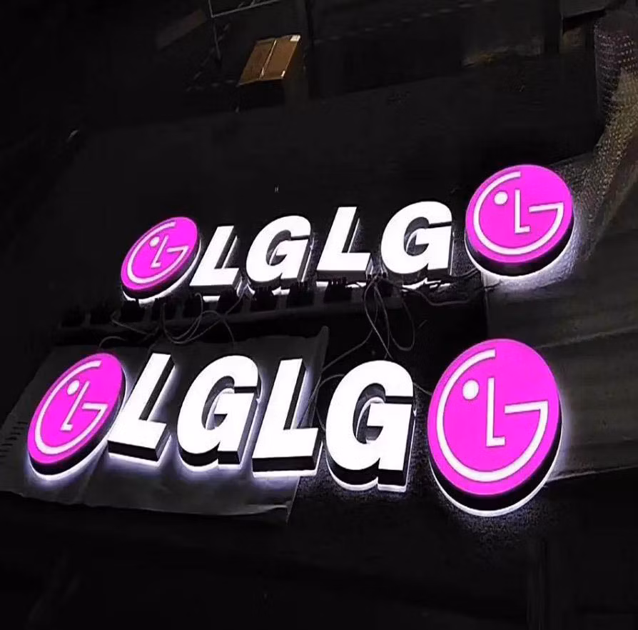 3D Store Front Business Light Box LED Letter Characters Sign Board Hollow Acrylic Custom Luminous Signs