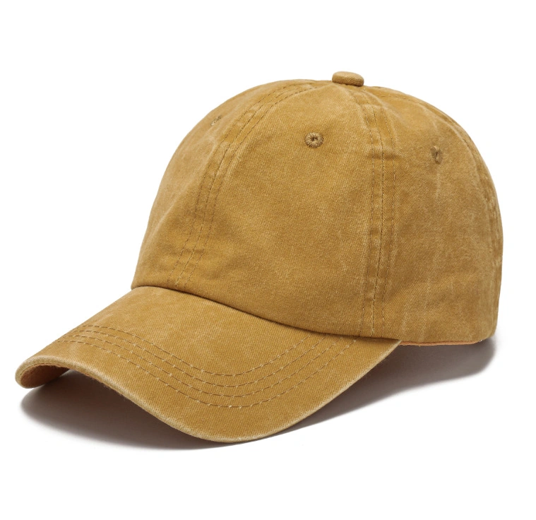 Wholesale Cotton Washed Baseball Cap Embroidered Letter Peaked Cap