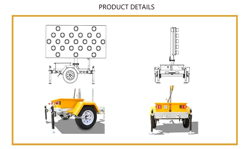 New Technologies Road Construction Amber LED Traffic Direction Sign Vertical Mast Mobile Flashing LED Arrow Panel Signs