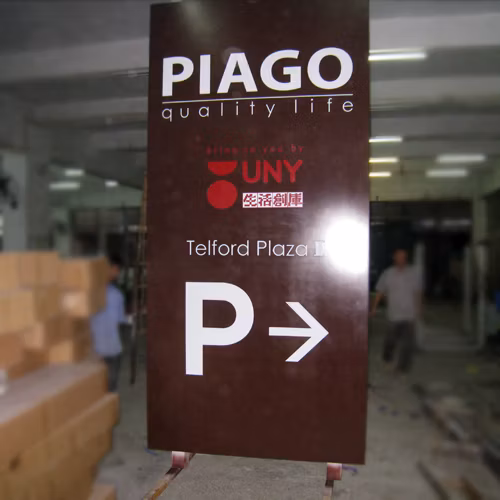 Premium Parking Lot Directory Pylon Signs for Shopping Centers