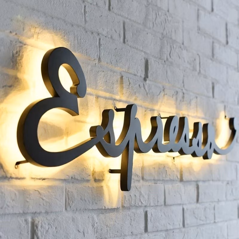3D Blacklit Logo Wall Sign Business Advertising Signs Logo Indoor Custom LED Sign Letter