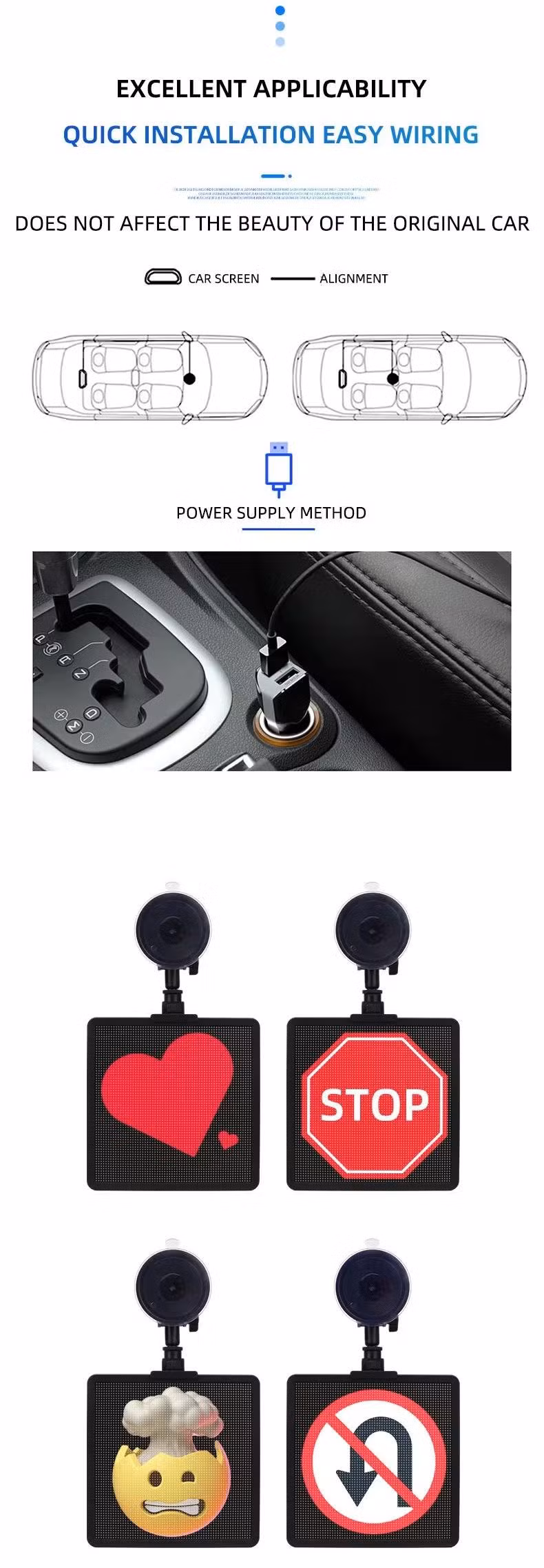 Car Programmable Animation Advertising Car LED Screen Display Screen
