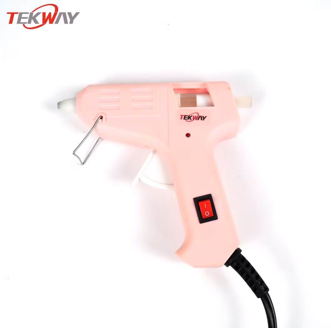 Pink 20W/40W/80W Hot Melt Glue Gun Match with 7mm/11mm Glue Sticks Using in Office and School with Students