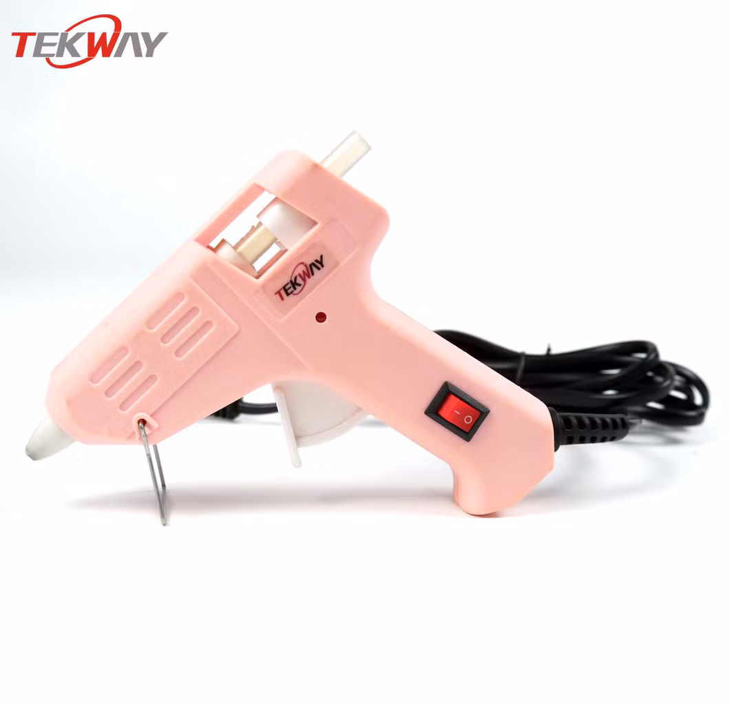 Pink 20W/40W/80W Hot Melt Glue Gun Match with 7mm/11mm Glue Sticks Using in Office and School with Students